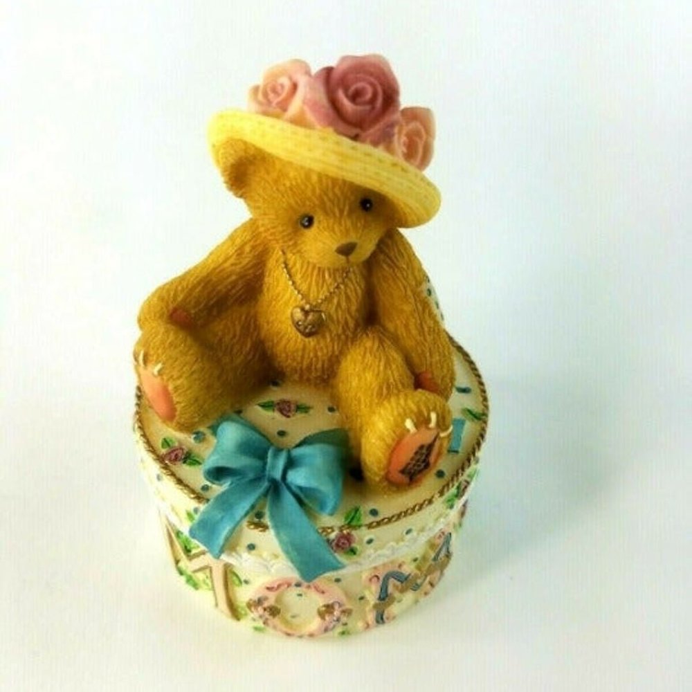 2001 Cherished Teddies MOM Covered Box #306614A  With Original Packaging ENESCO